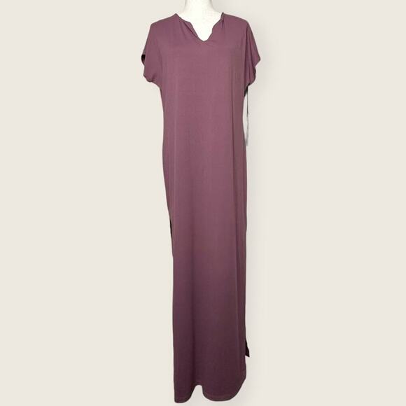 NWT | Susana Monaco | V-Neck Maxi Slit Dress | Mauve | Small - Picture 1 of 10
